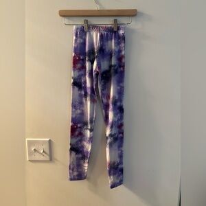 George Girls Tie-Dye Leggings - Purple and Red